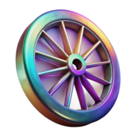 impressive traditional Cosmic Cartwheel Transparent Background with Gradient Colors original png