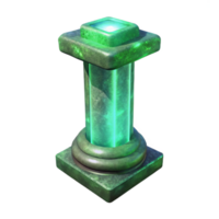 serene creative Cosmic Pillar Transparent Background Illuminated Green Structure authentic png