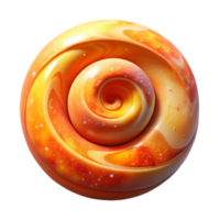 beautiful creative Cosmic Swirl Isolated with Orange and Red Nebula png