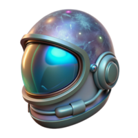 impressive rustic Cosmic Traveler Helmet with Reflections Transparent Background png