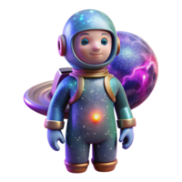 serene artistic Cosmic Traveler in Vibrant Nebula Transparent Background authentic png