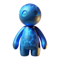 impressive abstract Cosmic Traveler Silhouette Isolated with Blue Glow high resolution png