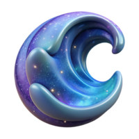 magnificent modern Cosmic Wave Cutout Isolated on Transparent Background original png