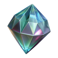 magnificent artistic Crystal Facet Reflections Isolated Transparent Background genuine png