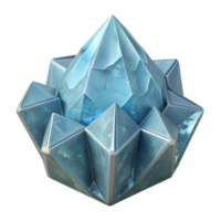 magnificent abstract Crystalline Structure Isolated on Transparent Background Icy Surface authentic png