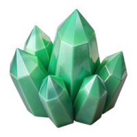 elegant abstract Crystallized Geometric Shapes Transparent Background Soft Edges Green Tint high quality png