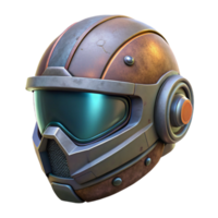 beautiful modern Cyberpunk Helmet with Visor Isolated genuine png