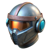 elegant abstract Cyberpunk Helmet with Visor Isolated authentic png