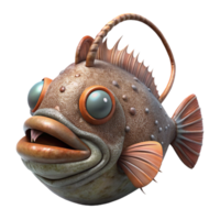 beautiful artistic Detailed Anglerfish Isolated on Transparent Background professional png