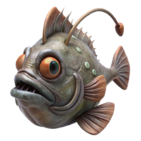 extraordinary artistic Detailed Anglerfish Isolated on Transparent Background authentic png