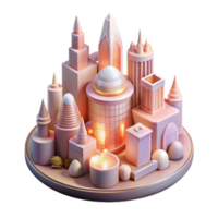 beautiful rustic Dreamlike Metropolis Isolated Soft Glow high quality png