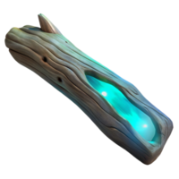 serene abstract Driftwood with Bright Luminescence Cutout Element exclusive png