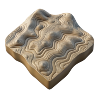 serene abstract D Topographic Map Render with Transparent Background professional png