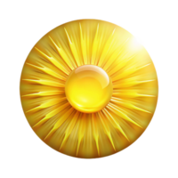 impressive minimalist Dynamic Circle Burst Yellow Light Transparent Background high resolution png
