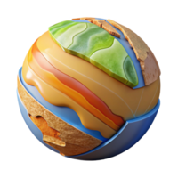 magnificent classic Dynamic Earth Layers Diagram with Fault Lines Isolated detailed png