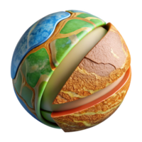 wonderful creative Dynamic Earth Layers Diagram with Fault Lines Isolated premium png