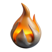 stunning rustic Dynamic Flame with Realistic Shadow Isolated png