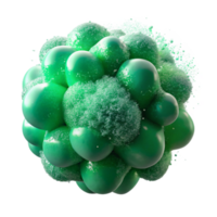 vibrant contemporary Dynamic Particle Dispersion Green Glow Cutout Element genuine png
