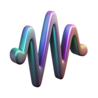 extraordinary minimalist Dynamic Spectral Waveform Cutout Element authentic png