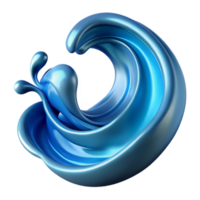 serene traditional Dynamic Water Flow Abstract Design Cutout Element png