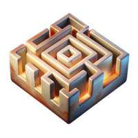 wonderful abstract Elegant Luminari Maze Cutout with Gradient Lighting high resolution png