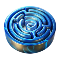 elegant rustic Elegant Luminari Labyrinth Design Isolated with Silver Glow high resolution png