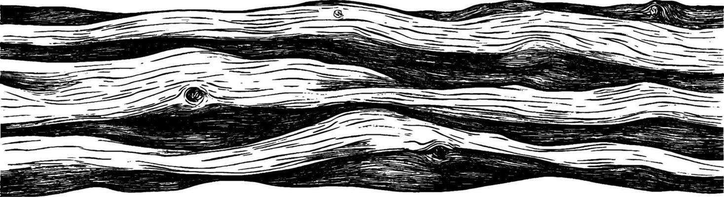 Vintage woodcut illustration featuring detailed worn-out wood texture