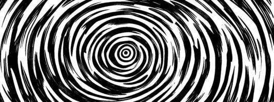 Circular spiral design in vintage woodcut style showcasing intricate patterns vector