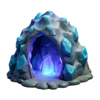 elegant traditional Ethereal Bioluminescent Cavern Cutout Transparent Background high resolution png