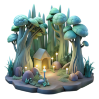 elegant classic Ethereal Lyrax Luminance Forest Scene Transparent exclusive png