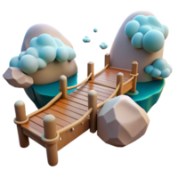 serene abstract Floating Bridge Dreamlike Atmosphere Cutout professional png