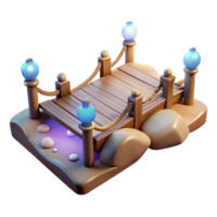 extraordinary artistic Floating Bridge Cutout with Dreamlike Glow original png