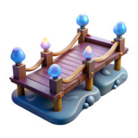 wonderful traditional Floating Bridge Cutout with Dreamlike Glow professional png