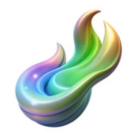 serene abstract Flowing Aurora Isolated Element Bright Light Streaks authentic png