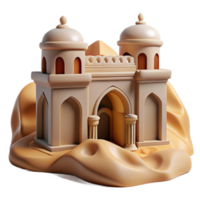 elegant vintage Flowing Desert Architecture Cutout Element high resolution png