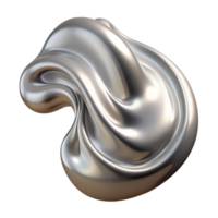 impressive rustic Flowing Silver Liquid Cutout with Ripples high resolution png