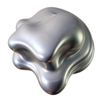 extraordinary abstract Flowing Silver Liquid Cutout with Ripples png