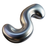 dramatic contemporary Flowing Steel Stream Illuminated Isolated Element detailed png