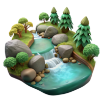 impressive contemporary Forest Stream Isolated Clear Water Effect genuine png