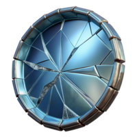 dramatic rustic Fractured Mirror Piece Transparent Background Sharp Edges genuine png