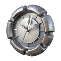 magnificent creative Fragmented Clock Hands Transparent Background Silver Tone professional png