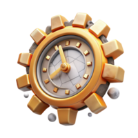 elegant creative Fragmented Time with Clockwork Elements Isolated high quality png