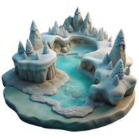 stunning modern Frosted Inlet Landscape Transparent Background with Soft Lighting detailed png