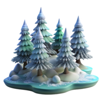 stunning modern Frosted Pine Trees by Fjord Isolated on Transparent Background exclusive png