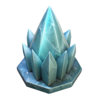 wonderful rustic Frozen Crystal Spire Isolated Transparent Background Backlit original png