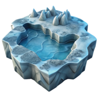 beautiful abstract Frozen Lake Ice Sheet Top View Cutout authentic png
