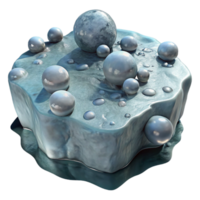 wonderful creative Frozen Lake with Air Bubbles Transparent Background detailed png