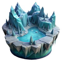 elegant abstract Frozen Wilderness Fjord Cutout with Dramatic Lighting png