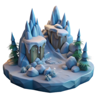 wonderful modern Frozen Wilderness Scene Isolated with Pristine Snow png