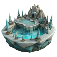 beautiful vintage Frozen Wilderness Panorama Isolated with Wide Angle View png